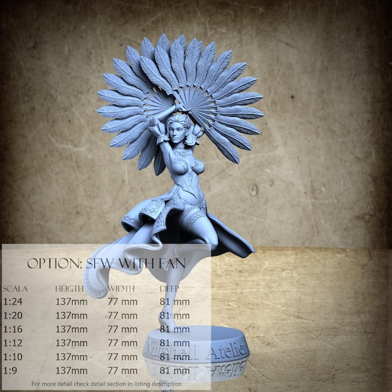 A Burlesque Dancer (Pose 2) - 3D-printed resin miniature | July 2025 Collection