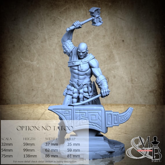 Blacksmith Goliath, Frostburn Horror (2 Styles), by Archvillain Games, miniature to assemble and paint, resin