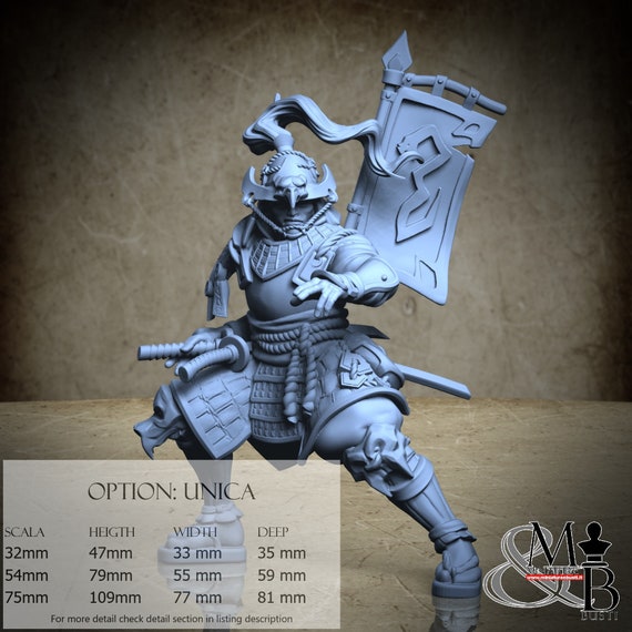 Akechi, the Brave Ronin, Lost shrine of the damned, by Great Grimoire, miniature to assemble and color, resin