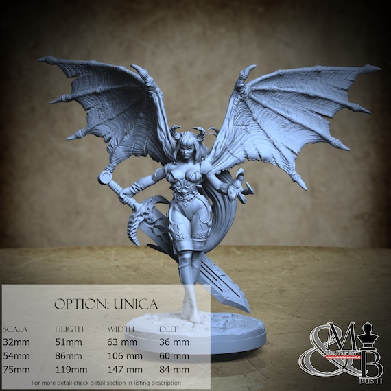Succubus, miniature to assemble and color, in resin