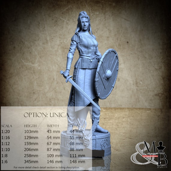 Female Viking Warrior, November 2023, Malix, miniature to assemble and color, in resin