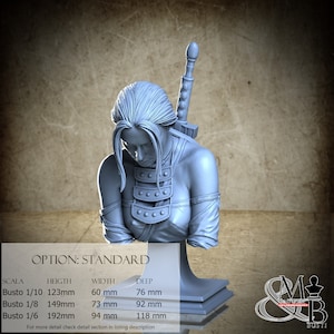 Luis Royo Büste, September 2023, Kuton, Miniatur zum Zusammenbauen und Ausmalen, aus Harz