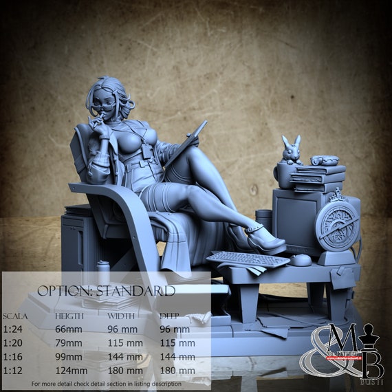 Suchin, Pin-up (3 Stili), di Ronin Art Workshop, miniatura da assemblare e colorare, resina