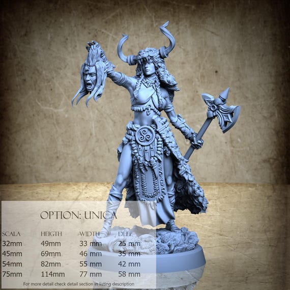 Lahja - The Vengeful - 3D-Printed Resin Miniature | Archvillain Society XXX Collection