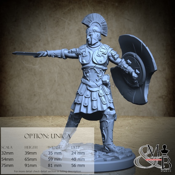 Athenian Soldier 1, Greek Myth Monster and Legends, by Clay Cyanide Miniature, miniature to assemble and paint, resin