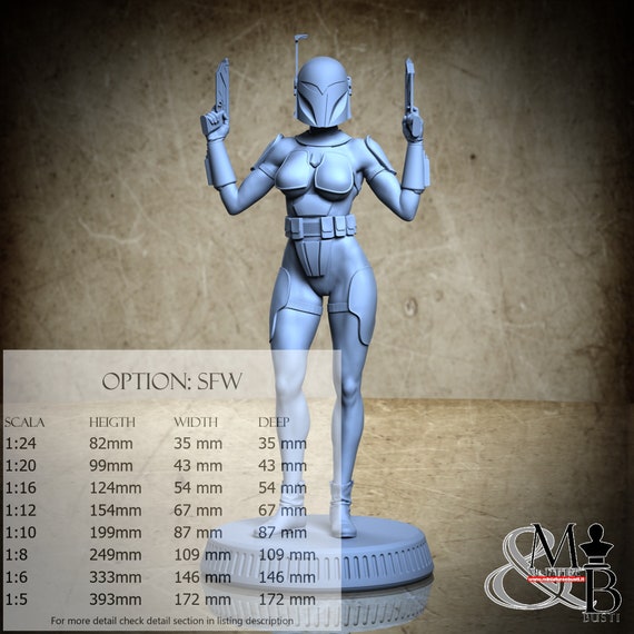 Female Bounty Hunter, Novembre 2023, Stepanov Sculpt, miniatura da assemblare e colorare, in resina