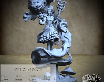 Alice the Wishmaster, Alice in nightmareland, by Great Grimoire, miniature to assemble and color, resin