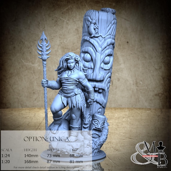 Tehana diorama, January 2024 (2 Styles), by Claydemon, miniature to assemble and color, resin