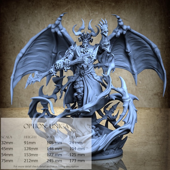 Malachar - by Ronin Art Workshop Resin Miniatures - DnD, RPG, Wargaming, and Display to Color - The Abyssal Conclave