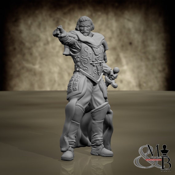 Cardinal (Golden Hero), resin miniature to assemble and color, role-playing games, DnD, RPG, GDR, Anime