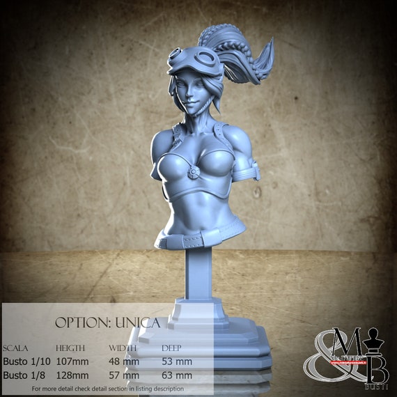 Fuze, the Quantum Smasher Bust, Beneath the splintered city, by Great Grimoire, miniature to assemble and paint, resin