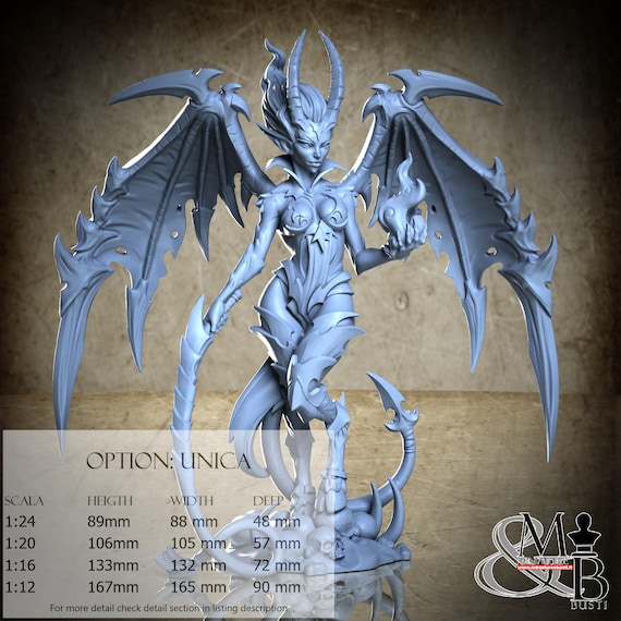 Morrigan Pretty, Burning Chaos, by Great Grimoire, miniature to assemble and paint, resin