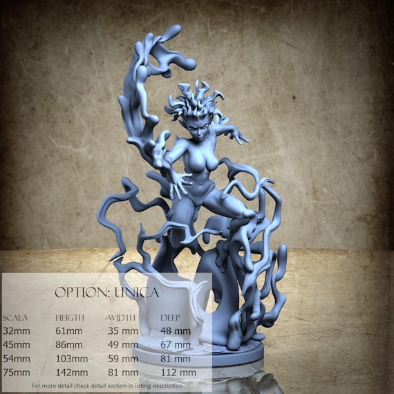 Volta (Electro Slime), Slime Girls (Mariella's Experiments), by Ronin Art Workshop, miniature to assemble and color, resin