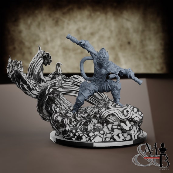 Sun Wukong, resin miniature to assemble and color, role-playing games, DnD, RPG, RPG, RPG