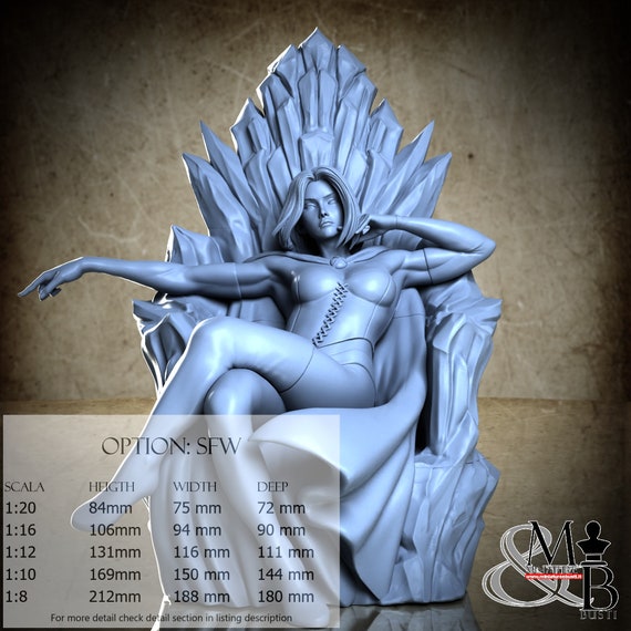 White Queen, Giugno 2023, ca_3d_art, miniatura da assemblare e colorare, in resina