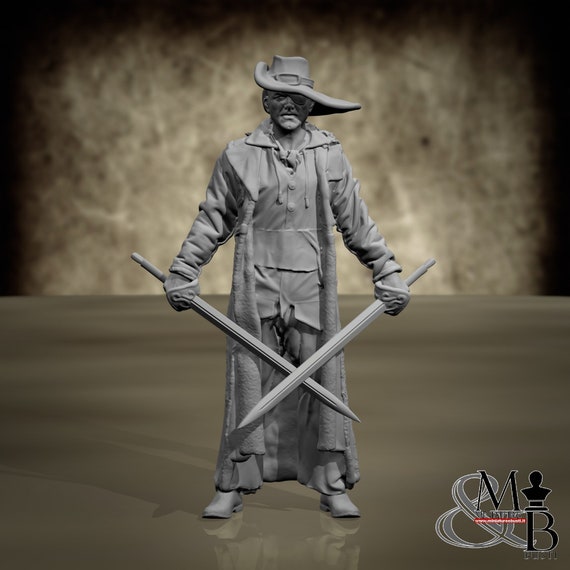 Veteran (Golden Hero), resin miniature to assemble and color, role-playing games, DnD, RPG, GDR, Anime