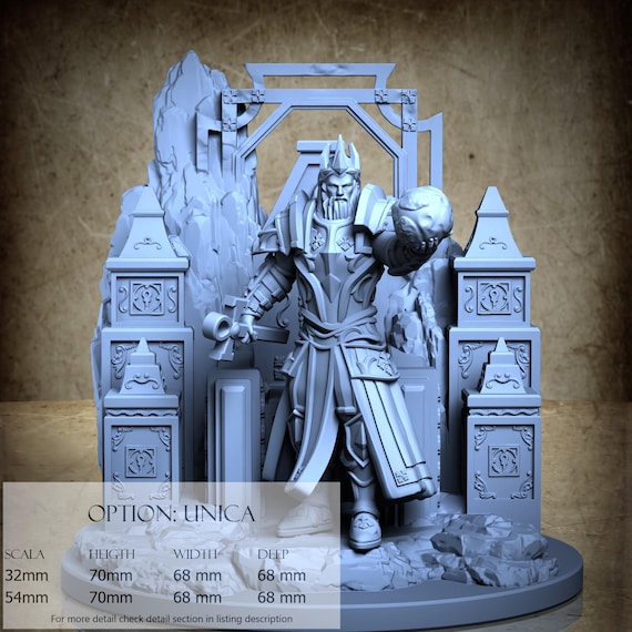 Emperor, Tarot, by Clay Cyanide Miniature, miniature to assemble and color, resin