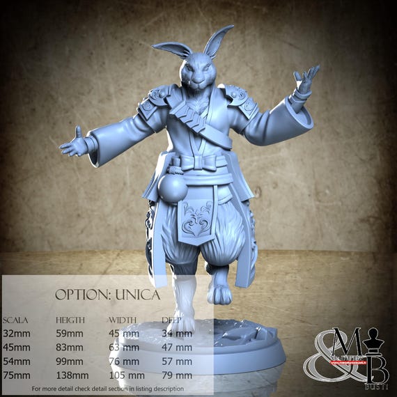 Whisker, Lunar Cotton Tail, by Clay Cyanide Miniature, miniature to assemble and paint, resin