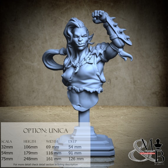 Fury Bust - Resin Busts - DnD, RPG, Wargame, and Display Coloring - Tides of the Abyss