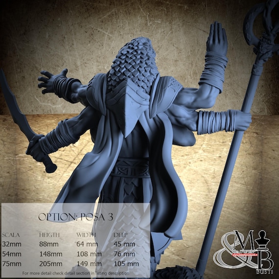 Naga, resin miniature to assemble and color, role-playing games, DnD, RPG, GDR