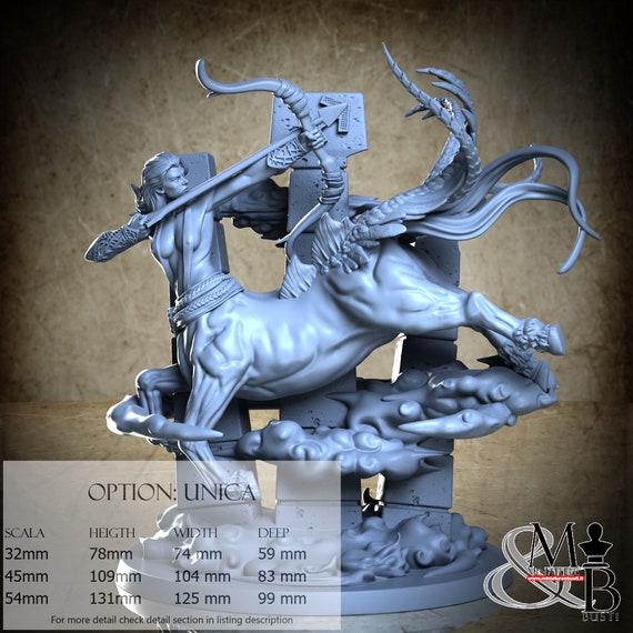 Sagittarius, Zodiac, Clay Cyanide Miniature, miniature to assemble and color, in resin