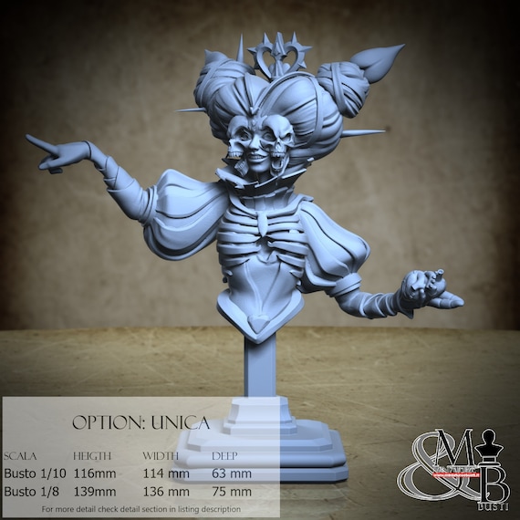 The Heartless Queen Bust, Alice in nightmareland, by Great Grimoire, miniature to assemble and color, resin