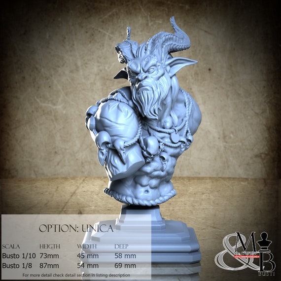 Satyr Bust, Dark Metamorphosis, Great Grimoire, miniature to assemble and color, in resin