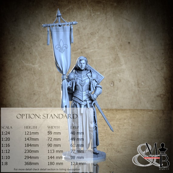 Joan Of Arc, September 2023, Kuton, resin miniature to assemble and paint