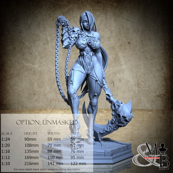 Kisari Karasu Kunoichi, Pin-up (2 Stili), di Ronin Art Workshop, miniatura da assemblare e colorare, resina