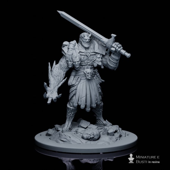 Mordred, Saga of King Arthur, resin miniature to assemble and color, role-playing games, DnD, RPG, GDR