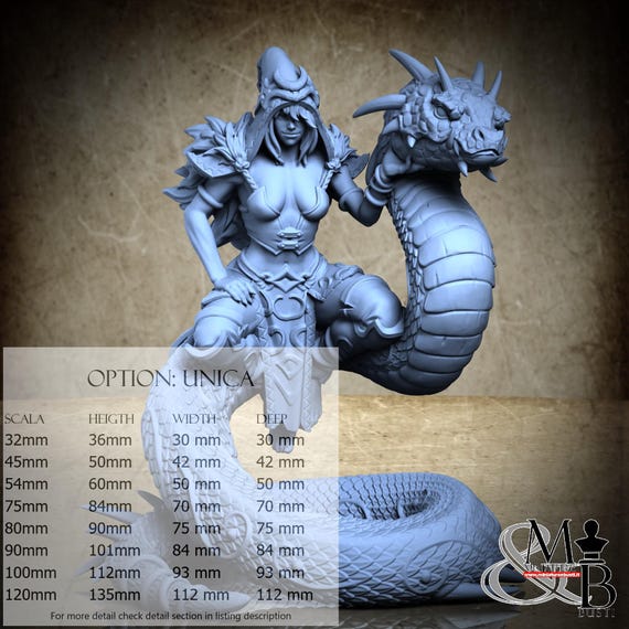 Ariadne Snakecharmer, Arcane Beastmaster, by Great Grimoire, miniature to assemble and paint, resin