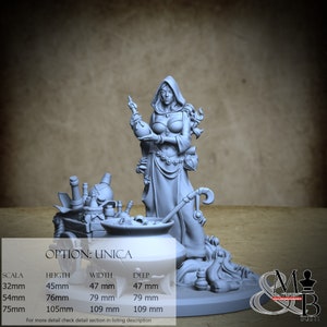 Lady Naya, Kupiec z Ciemnej Alei, autorstwa Great Grimoire, miniatura do złożenia i pomalowania, żywica