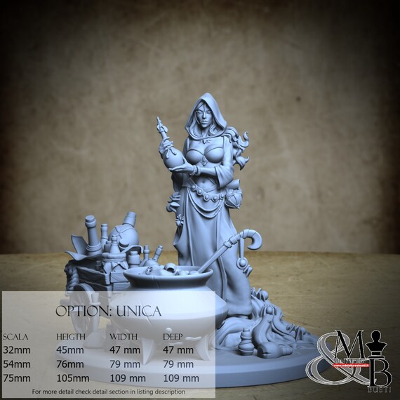 Lady Naya, Merchant of the Dark Alley, by Great Grimoire, miniature to assemble and paint, resin