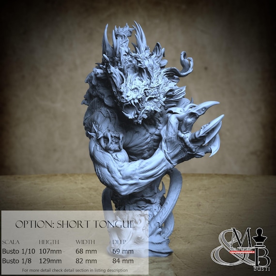 Akata - Bust - Resin Busts - DnD, RPG, Wargame and Display to Color - Howling Horde - Bite