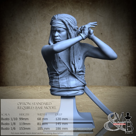 Zombie Hunter Bust, August 2022, Kuton, miniature to assemble and color, in resin