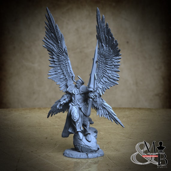 Justiciar Angels - Male - 3D-printed resin miniature | Astral Court Collection - Order of the Grifon