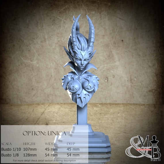 Morrigan Bust - Resin Busts - DnD, RPG, Wargame, and Display Coloring - Burning Chaos