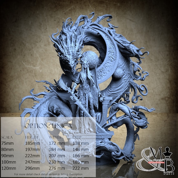 Celadren - Lady of the Moon, Moondance - Gate to Argantos, by Archvillain Games, miniature to assemble and color, resin