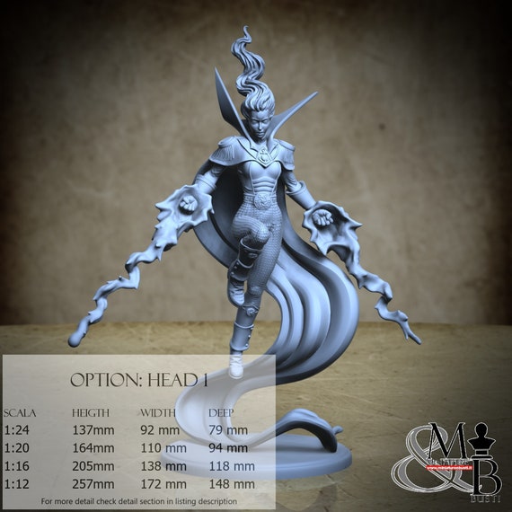 Nova the battlemage V2, miniatura da assemblare e colorare, in resina