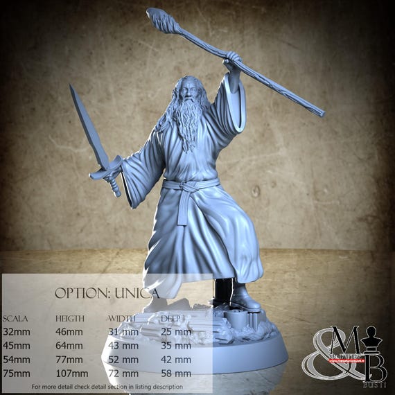 Vandalf, Middle Earth Legends, by Clay Cyanide Miniatures, miniature to assemble and paint, resin