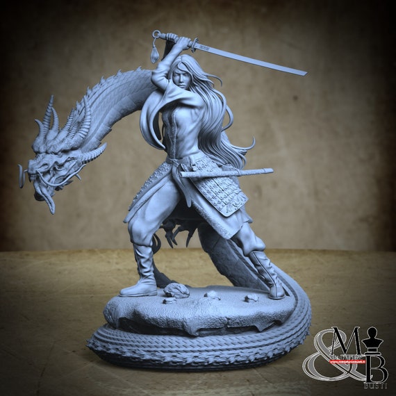 Mulan, miniature to assemble and color, in resin