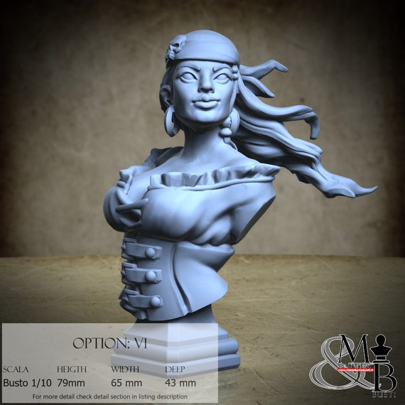 Adrie Bust, miniature to assemble and color, in resin