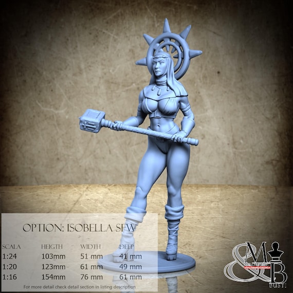Isobella, July 2024 (2 Styles), by Claydemon, miniature to assemble and color, resin