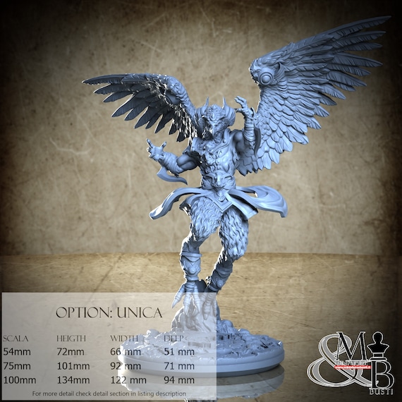 Garuda, Indian Mythology, Clay Cyanide Miniature, miniature to assemble and color, in resin