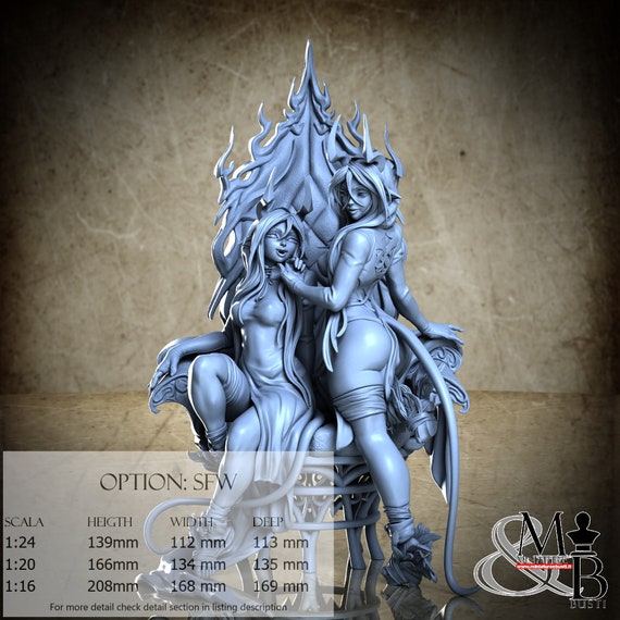 Saya & Tina, Pin-up (2 Stili), di Ronin Art Workshop, miniatura da assemblare e colorare, resina