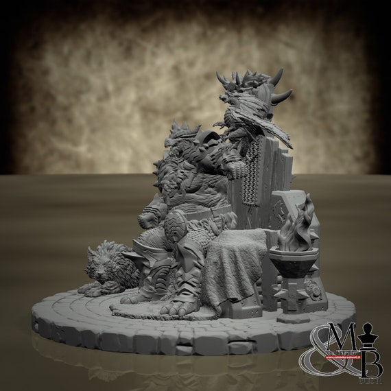 Dragon Blood Clan, miniatura in resina da montare e colorare, giochi di ruolo, DnD, RPG, GDR