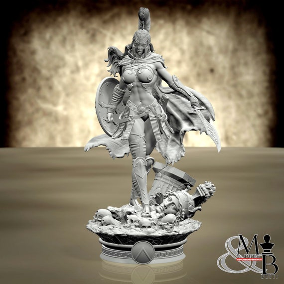 Spartan Girl, miniature to assemble and color, in resin