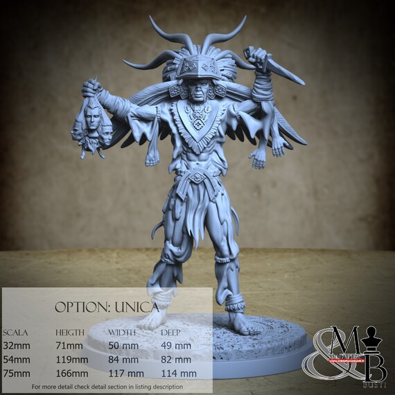 Xipe Totec, Pantheon of Aztecs, by Clay Cyanide Miniatures, miniature to assemble and paint, resin