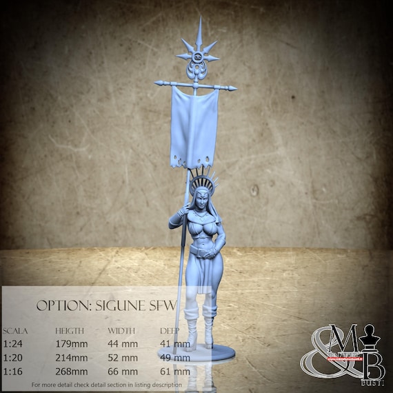 Sigune, Luglio 2024 (4 Stili), di Claydemon, miniatura da assemblare e colorare, resina