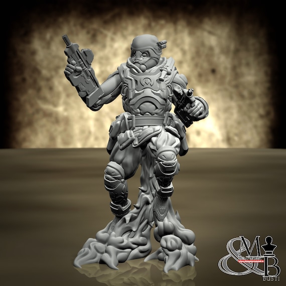 Cyberpunk AdvancedTrooper, M7, by Ronin Art Workshop, miniature to assemble and paint, resin